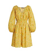 New J Crew Dress Womens Small Yellow Limone Long Puff Sleeve Spring Boho... - $1,477.56 MXN