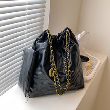 Drawstring Bucket Bag Women&#39;s New Bags Women&#39;s Large Capacity Diamond Chain Xiao - £28.74 GBP