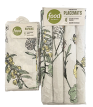 Garden Gate Food Network Printed 4 Placemats 4 Napkins Print Cotton Polyester - £21.37 GBP