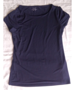 Grace Women Navy T- Shirt Cap Sleeve Size Medium EUC - £10.35 GBP