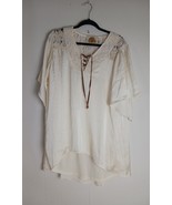 Missy Robertson Southern Fashion House Size M Ivory With Lace Blouse Wom... - $407.43 MXN
