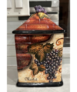Certified International Susan Winget Merlot Cookie Jar 10” - $29.99