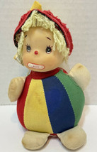 Vintage Plush Rubber Face Clown Toy or Pin Cushion 6 in Tall 3 in wide - £16.87 GBP