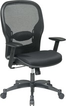 SPACE Seating Breathable Mesh Black Back and Padded Mesh Seat, 2-to-1 Synchro - £301.80 GBP