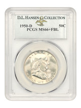 1950-D 50c PCGS MS66+ FBL ex: D.L. Hansen - £2,802.31 GBP