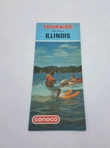 Vintage 1970 Conoco Touraide Road Map of Illinois - £5.49 GBP