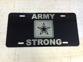 US ARMY Army Strong Car Tag Diamond Etched on Aluminum License Plate - $22.99