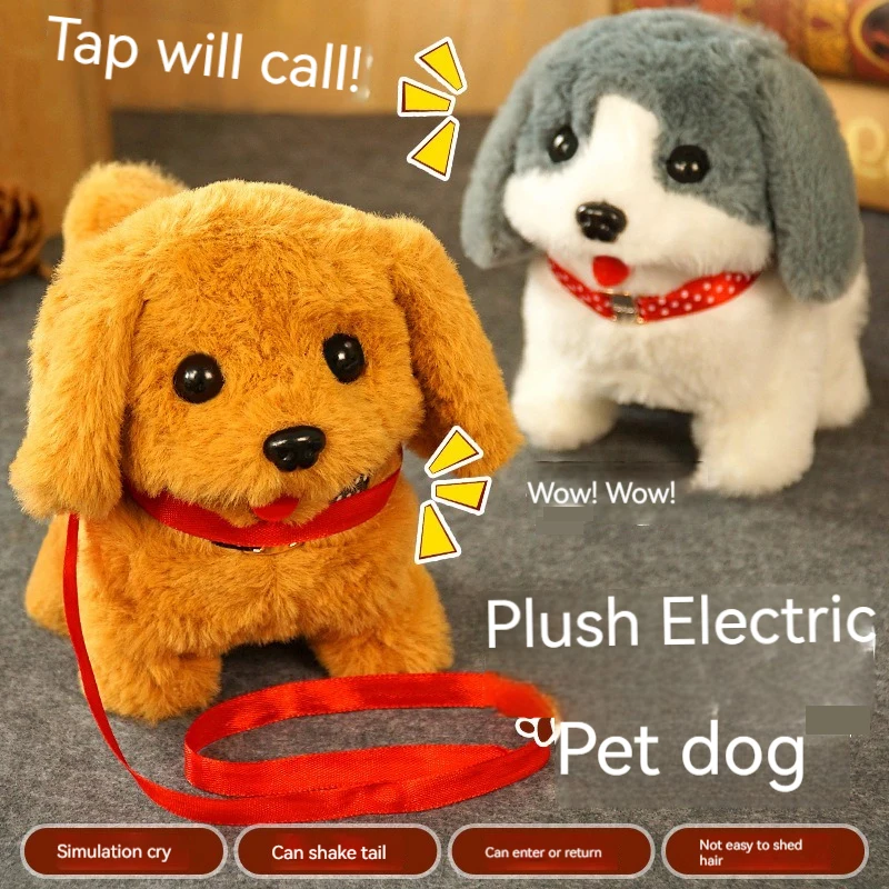 Electronic Plush Puppy Dog Toys Smart Realistic Stuffed Animal Toys Can - £11.18 GBP+