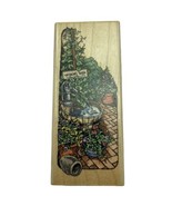 Wishing Well Fountain Plants Flowers Barrel Stampendous N055 Rubber Stam... - £7.64 GBP