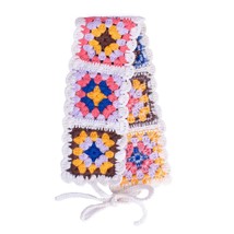 Crochet Boho Floral Hairband White and Multicolor - £9.51 GBP