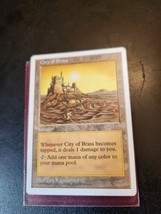 City of Brass Magic the gathering card commander white bordered mtg 1997... - $13.23