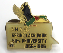 Lions Club 5M7 Spring Lake Park 30th Anniversary Lapel Pin 1956 - 1986 - $11.00