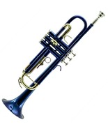 **GREAT GIFT** Beautiful Band Approved Blue/Gold Trumpet w Hard Case CLE... - £152.23 GBP