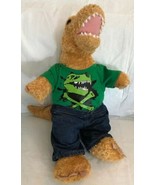Build a Bear Plush Brown T Rex Dinosaur 19” Stuffed Super Dino T-shirt &amp;... - £12.82 GBP