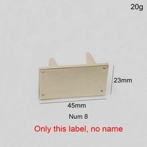 5-20-100 Pieces Engrave YOUR NAME 45*13mm Metal Label Long Rectangle Purses Labe - £254.44 GBP