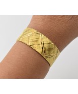 18K Yellow Gold Designer Chunky Flex Bangle 3/4 inch Bracelet 87.4 grams - $10,934.81 CAD