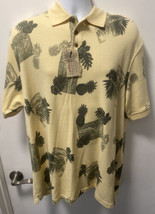 NWT Mens CARIBBEAN Washable Silk Blend Tropical Collared Hawaiian Shirt ... - $24.74
