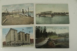 Vintage Early Paper Postcards PORTLAND Oregon 4PC Lot Bridge Park Lumber Hotel - £11.46 GBP