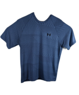 Under Armour Mens Blue Breathable Athletic Shirt Large Heatgear Tee - £16.77 GBP