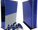 For Xbox One S Blue Glossy Console &amp; 2 Controllers Decal Vinyl Skin Wrap... - £10.39 GBP