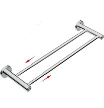 Adjustable 16 to 27.6 Inch Double Towel Bar Chrome Finished SUS304 Stainless ... - £10.24 GBP