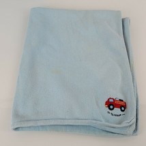 Lullaby Club To the rescue Firetruck Fire truck engine Baby Blue Knit Bl... - £47.47 GBP