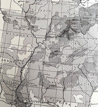 Map 1942 Settled Region United States c1840 10 x 9&quot; Settlement History D... - $368.14 MXN