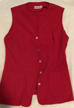 Vintage Alfred Dunner Women’s Vest Red 00 Sh2 - $9.89