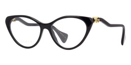 NEW GUCCI GG1013O 001 BLACK AUTHENTIC EYEGLASSES FRAME RX 55-16 W/CASE - $235.62