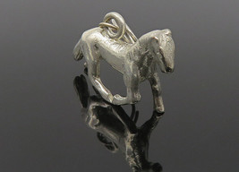 925 Sterling Silver - Vintage Petite Dark Tone Galloping Horse Pendant - PT8469 - £20.65 GBP