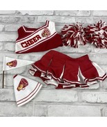 Build A Bear BAB Cheerleader Outfit Dress Pom Poms Megaphone Pennant Flag - £13.45 GBP