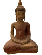 Antique Khmer Style SE Asia Seated Wood Meditation Buddha Statue - 56cm/22&quot; - £890.69 GBP