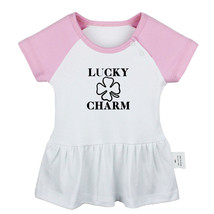 LUCKY CHARM Cute Dresses Infant Baby Girl Princess Dress 0-24Months Kids Clothes - £10.28 GBP