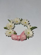 Vtg 1980&#39;s 1:12 Dollhouse Miniature  porcelain  Floral Wreath - £10.32 GBP