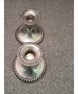 VTG Pair Rogers 1901 Sterling Weighted Reinforced Candle Holders - £29.52 GBP
