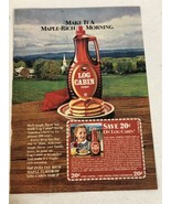 1992 Log Cabin Syrup With Coupon Vintage Print Ad Advertisement  pa31 - £6.27 GBP