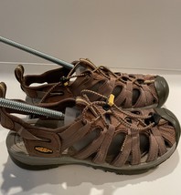 KEEN Whisper Womens Size 5.5-6 Brown Strappy Sport Slides Sandals Size Worn Off - £22.51 GBP