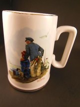 Vintage Norman Rockwell Heavy Mug Cup Looking Out to Sea - $4.15