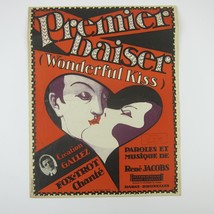 Premier Baiser Wonderful Kiss Sheet Music Fox-Trot Peter De Greef Antique 1926 - £15.97 GBP