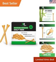 Durable Bamboo Golf Tees Set with Free Ball Marker | 100 - 1000 pcs Variety - $896.73 MXN