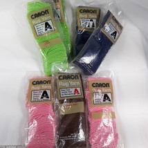 Caron Precut Rug Yarn Pink Navy Lime Cinnamon Colors 7 packs Latch Hook Yarn - $17.82