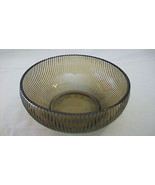 VINTAGE BROWN RIBBED GLASS BOWL FROM E. O. BRODY COMPANY - £31.27 GBP