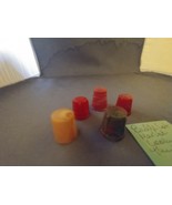 Bulk Lot of 5 Marble Looking Plastic Thimbles ^ - $8.20 CAD