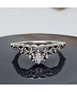 Pandora 925 Sterling Silver CZ Fairytale Tiara Ring Size 6 Cubic Zirconia - £26.91 GBP