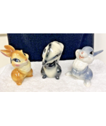 40&#39;s 3 Pc Disney American Pottery LA Thumper Flower Miss Bunny In Great ... - $94.05