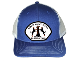 Cap Hat Blue White Mesh Back Black &amp; Tans Coonhound Coon Dog - $20.99