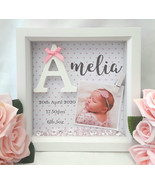 23cm Personalised New baby frame, baby girl frame,nursery decor,baby keep - £19.01 GBP
