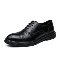 New Men Leather Dress Shoes Design Brand Shoes Classic Lace-up Brogue Mans Footw - £44.54 GBP