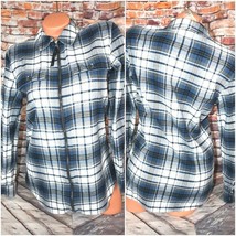 Chaps Medium Plaid Flannel Long Sleeve Zip-up Shirt Jacket - £28.41 GBP