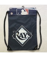 MLB TAMPA BAY RAYS BLACK DRAWSTRING BACKSACK ONE CONCEPT NEW - £10.13 GBP